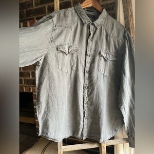 Lucky Brand Gray western shirt